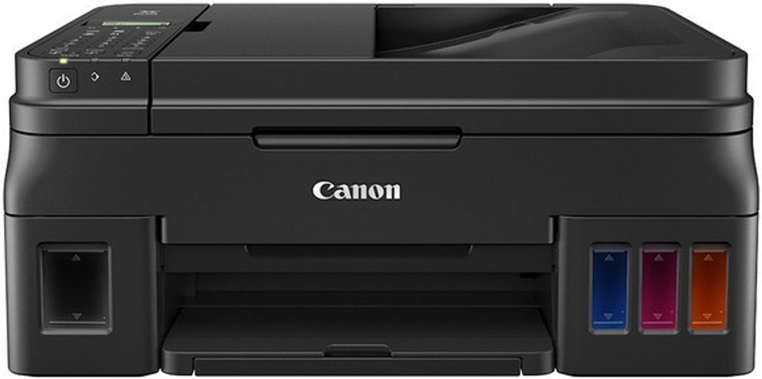 Image of Canon Pixma G4010 All in One Multi-function WiFi Color Ink Tank Printer (Color Page Cost: 0.21 Rs. | Black Page Cost: 0.08 Rs. | Borderless Printing)