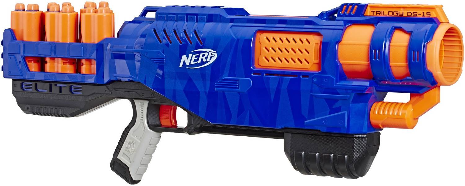 Nerf Trilogy DS-15 N-Strike Elite Toy Blaster with 15 Official