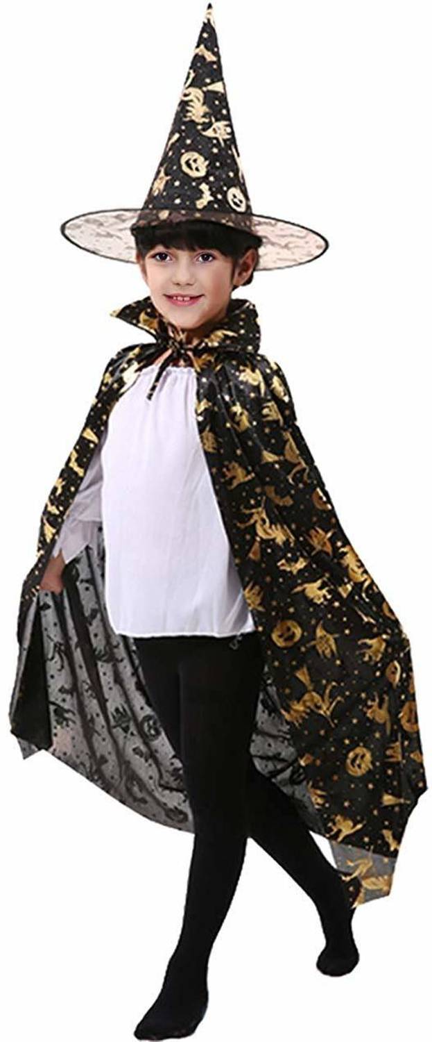 Aavashyak Halloween Costume For Girls and Boys | Cape with Hat | Fancy Theme Witch Costume Kids Costume Wear