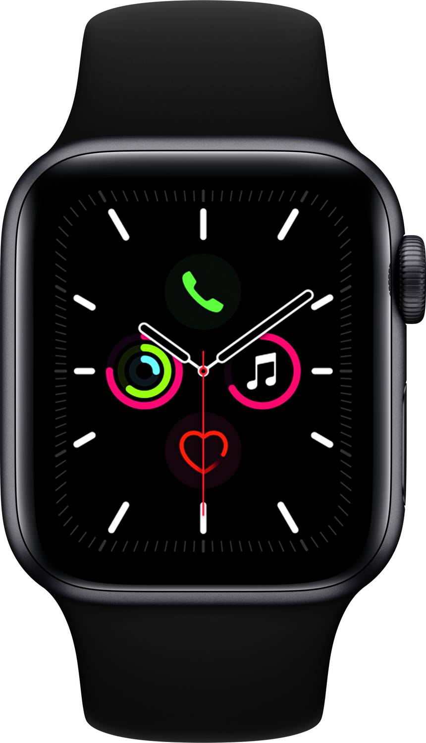 Apple Watch Series 5 GPS (Black Strap, Regular)