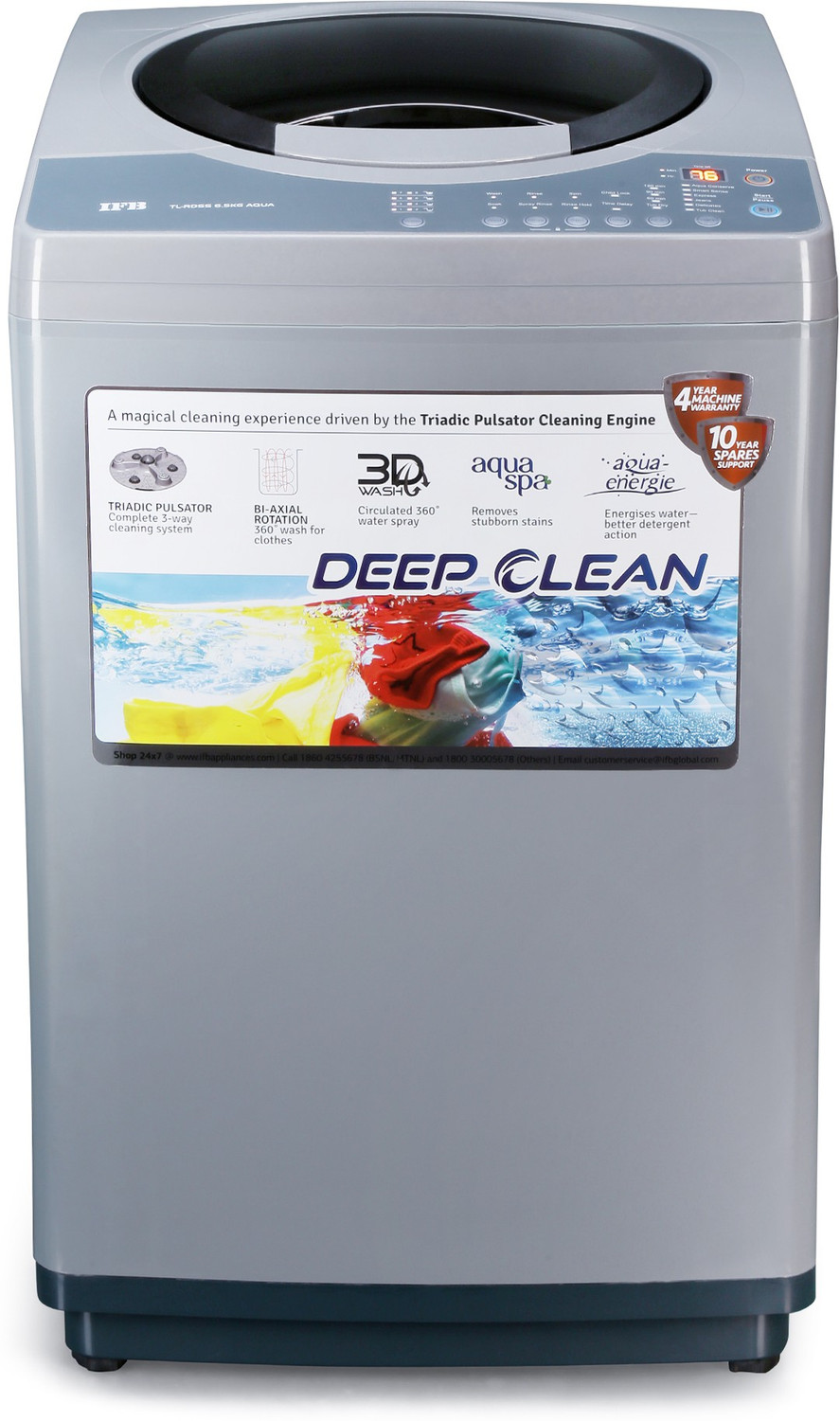 Image of IFB 6.5 kg 5 Star Fully Automatic Top Load Washing Machine Silver