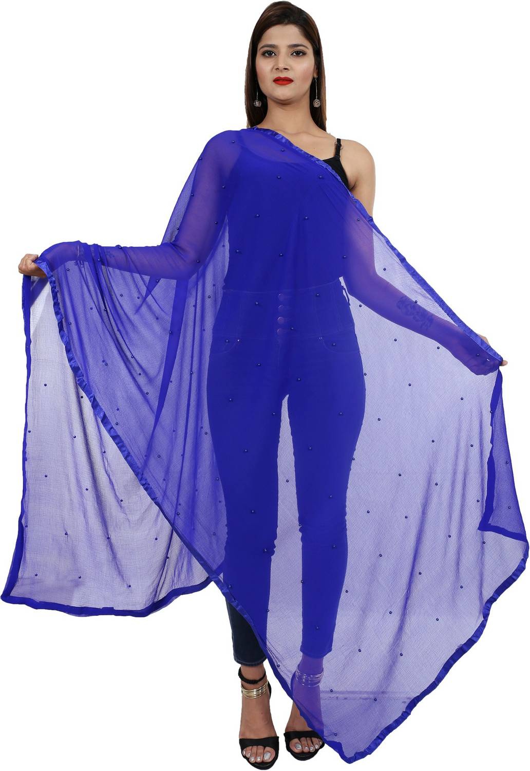 AARAV Chiffon Solid Women Dupatta