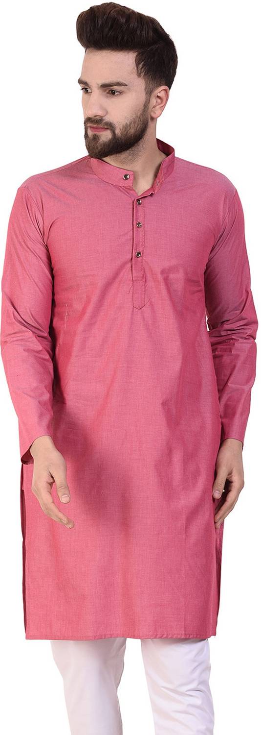 AD & AV Men Solid Straight Kurta