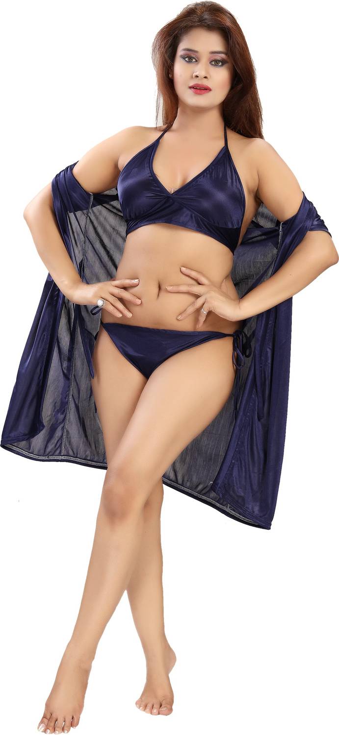 Babesa Women Robe and Lingerie Set