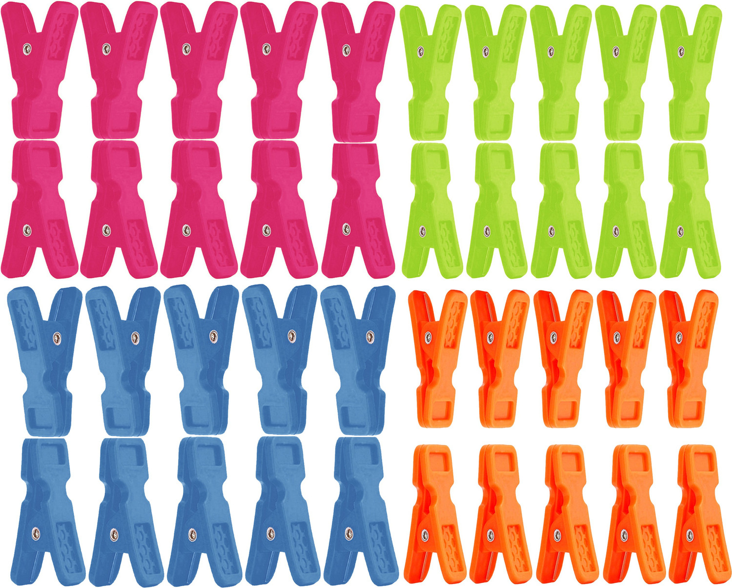 Image of Somapa 40 Pcs Mix Color Plastic Cloth Hanging Clips Plastic Cloth Clips