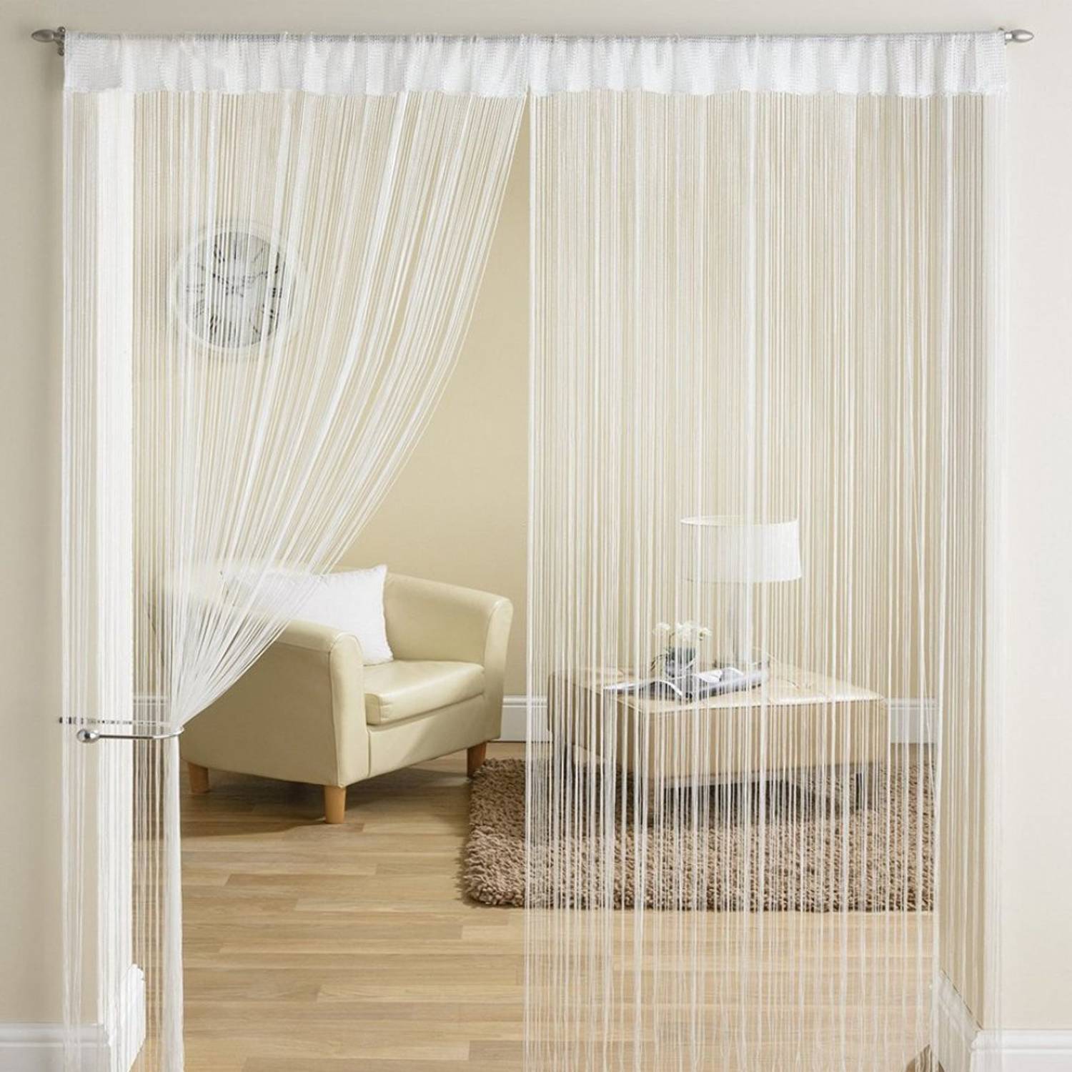 Handloomwala 274 cm (9 ft) Long Door Polyester Transparent Curtain (Pack Of 2)