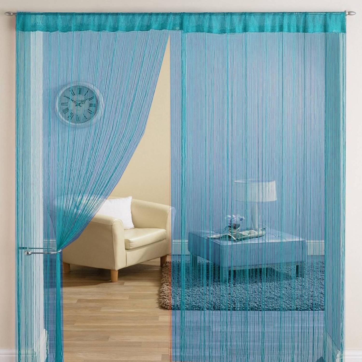 Handloomwala 274 cm (9 ft) Long Door Polyester Transparent Curtain (Pack Of 2)