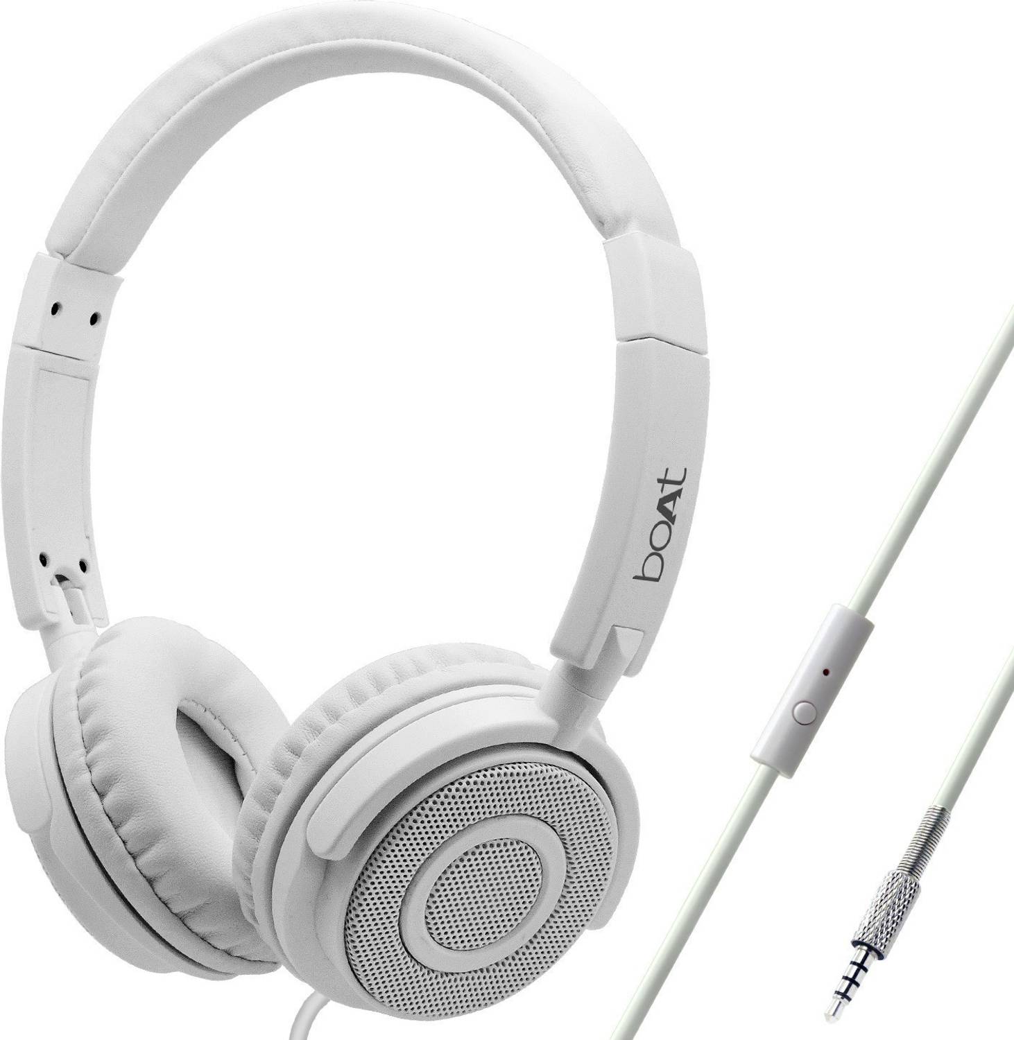 boAt BassHeads 900 Wired Headphones Wired Headset (Pearl White, O