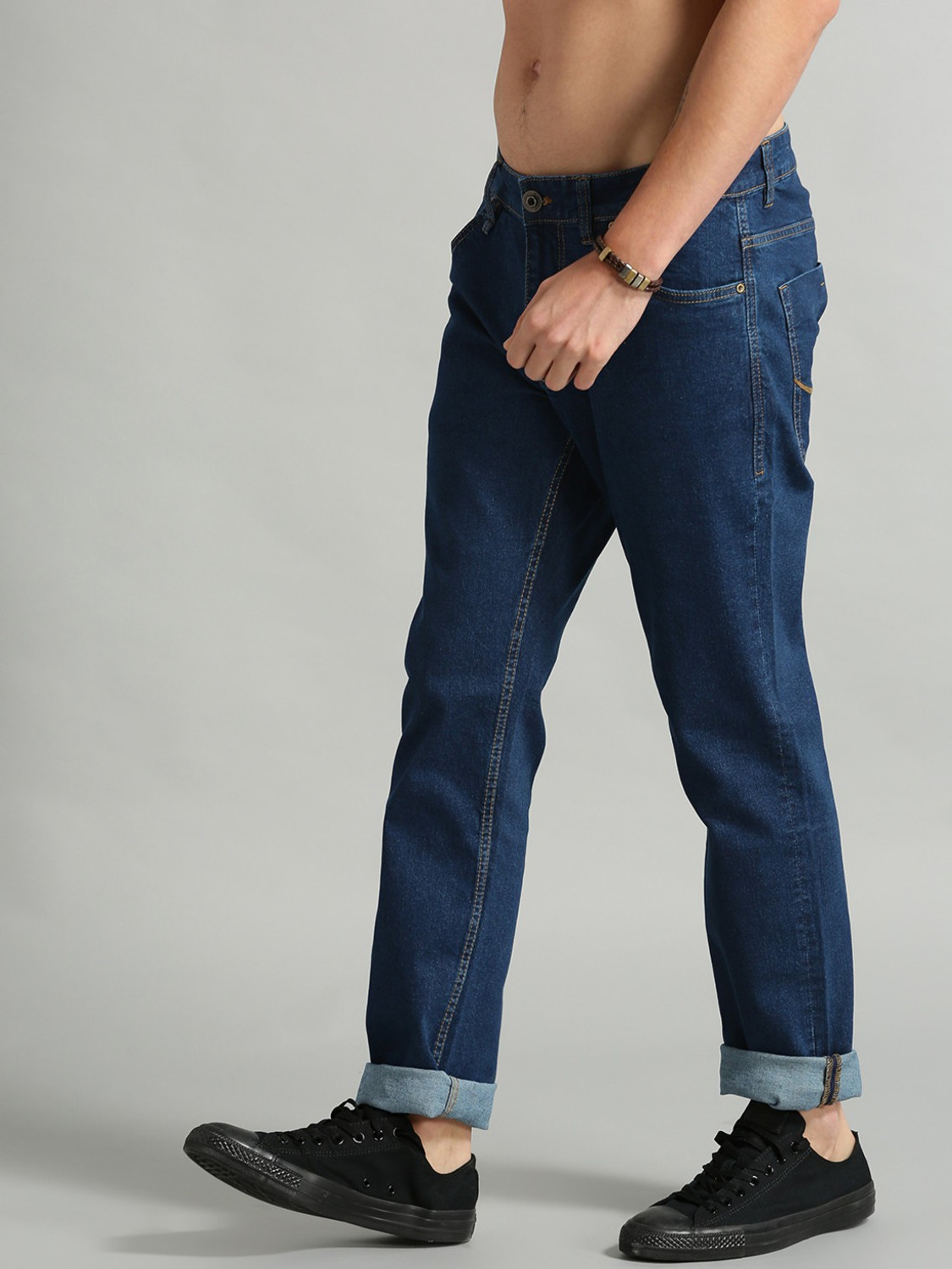 Image of Roadster Slim Men Dark Blue Jeans