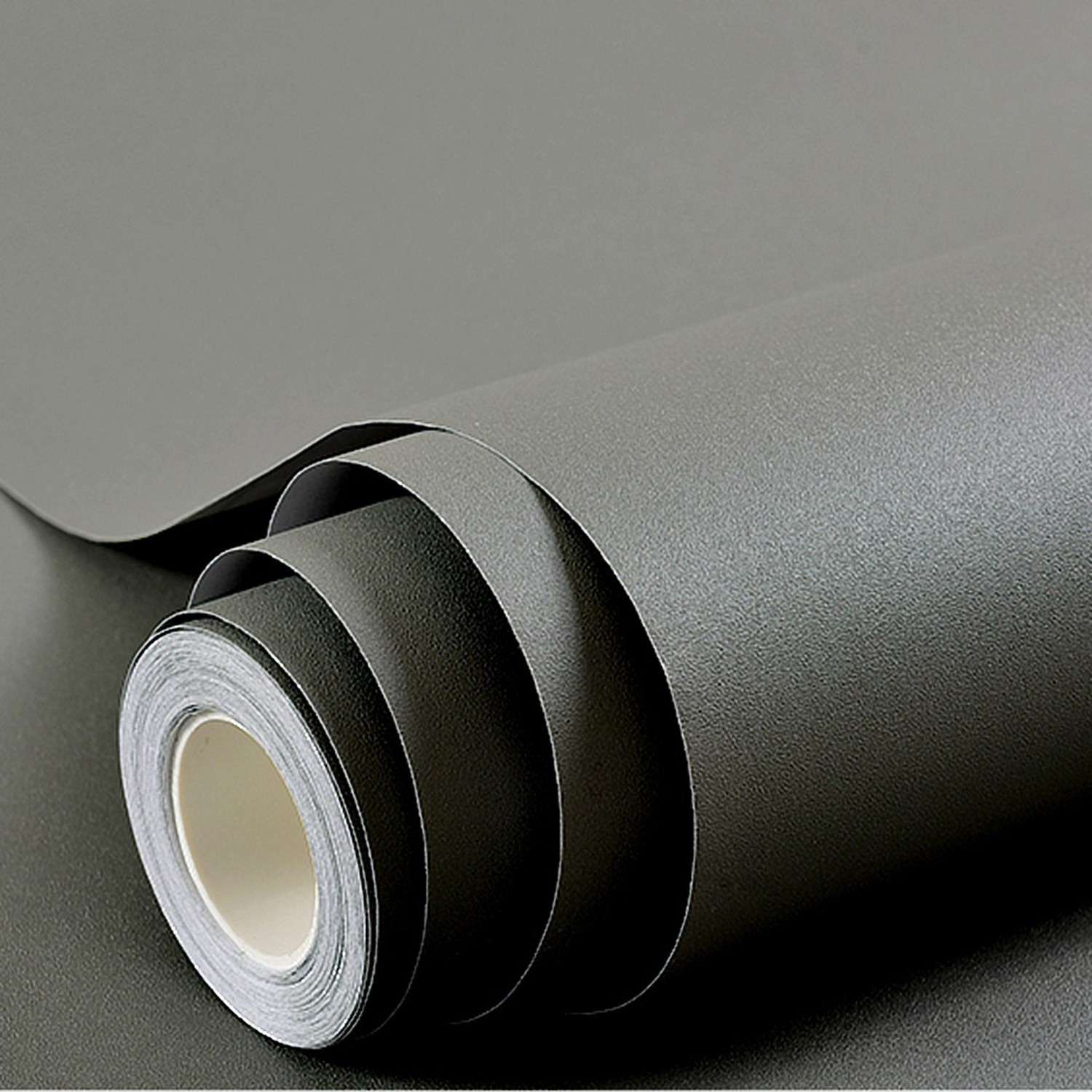 Gray Color Table Sticker WolTop 300 cm Wall Stickers Wallpaper Solid Grey Furniture Table ...