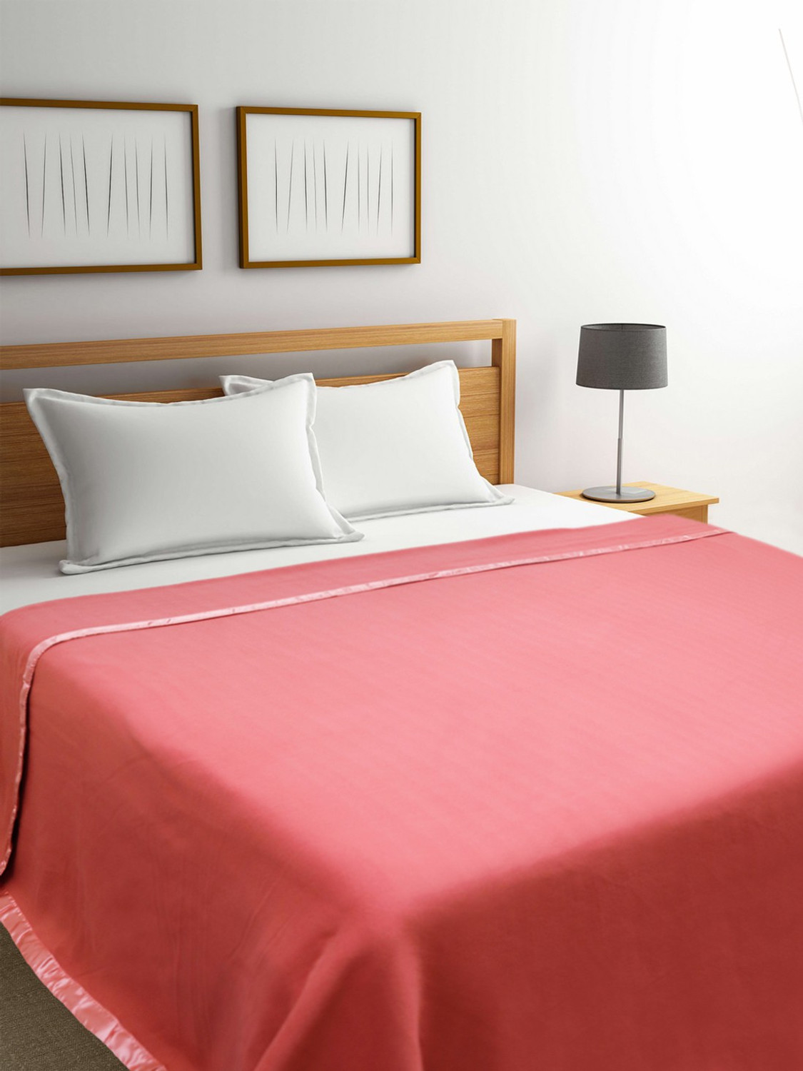 Image of Raymond Home Solid Double Fleece Blanket for AC Room