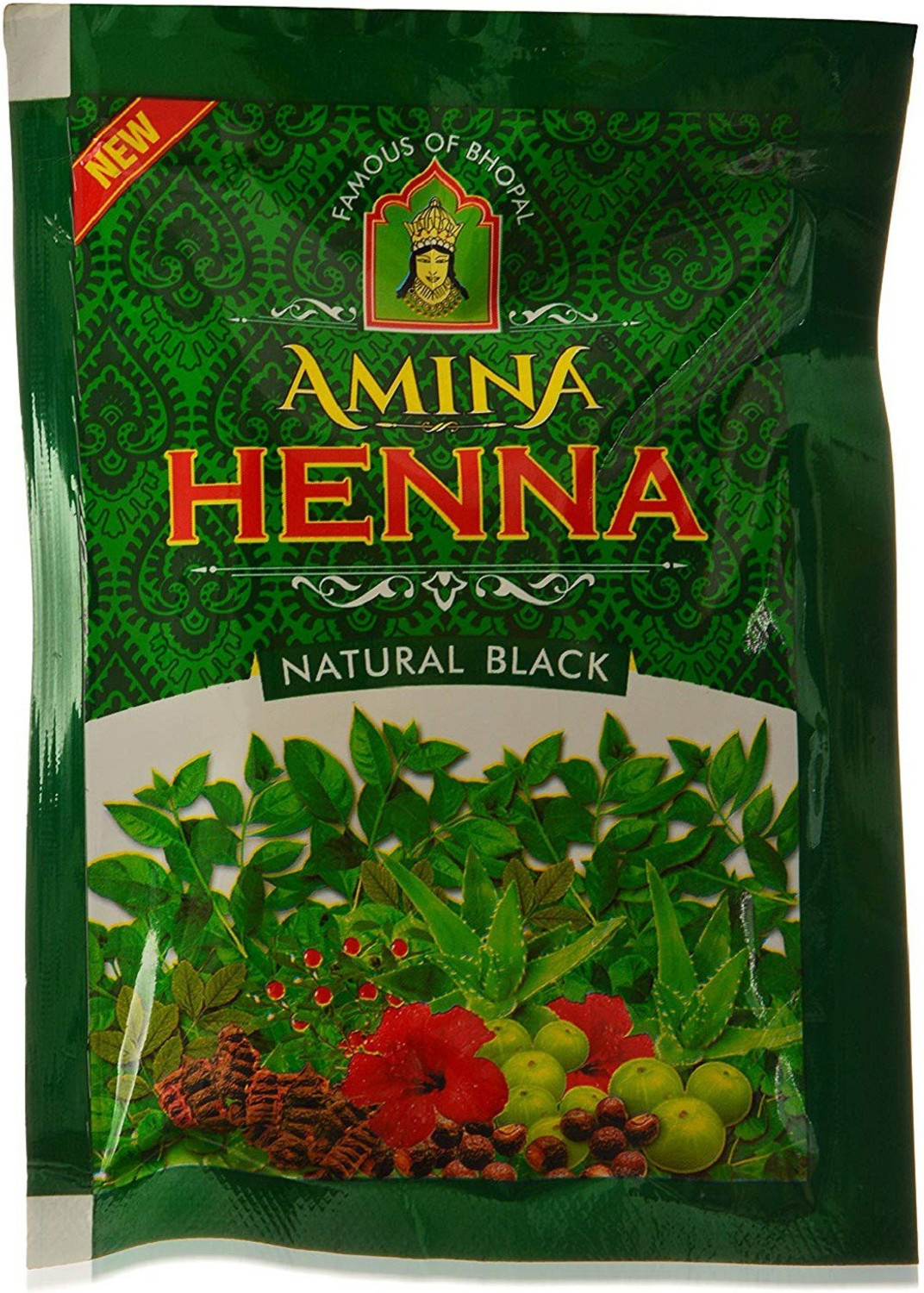 Image of Amina Natural Black Organic Herbal Based black hair color Powder Natural Mehendi