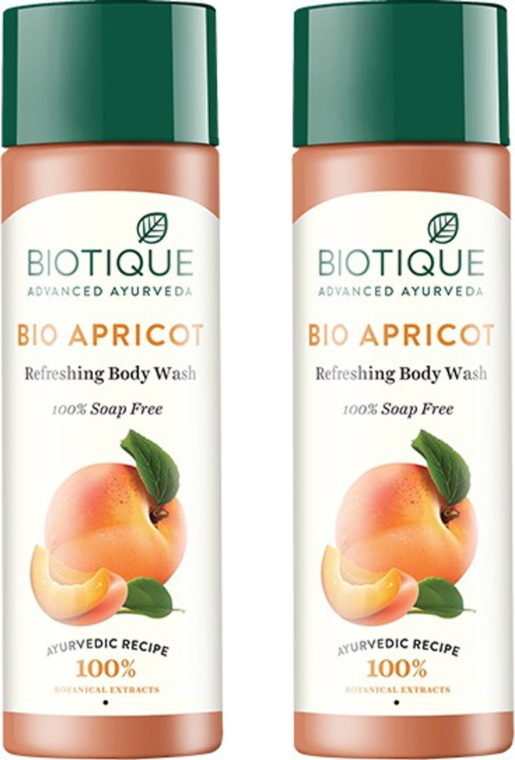 Image of BIOTIQUE Bio Apricot Refreshing Body Wash 380ml (Pack of 2)