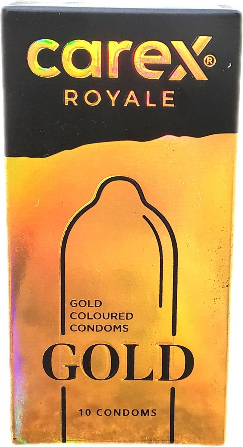 CAREX Royal Gold Coloured Condoms Premium Quality Natural Rubbur Latex Condom