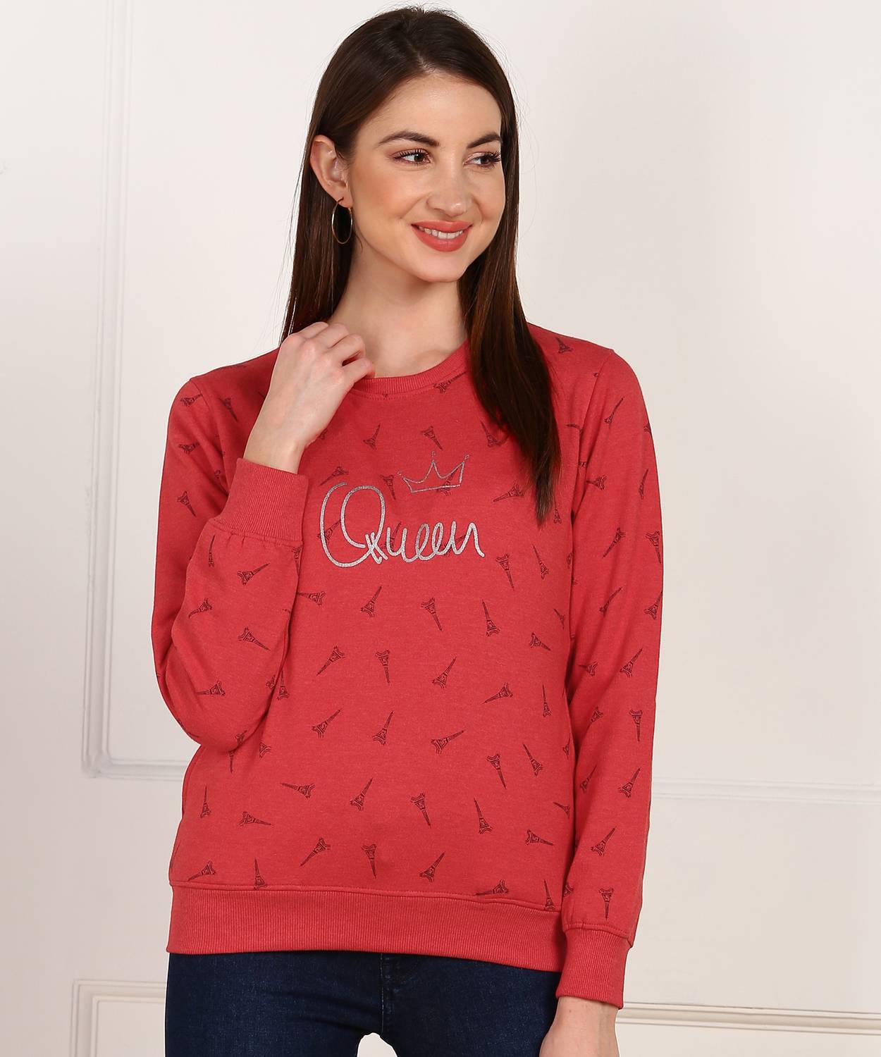 Breil By Fort Collins Full Sleeve Graphic Print Women Sweatshirt