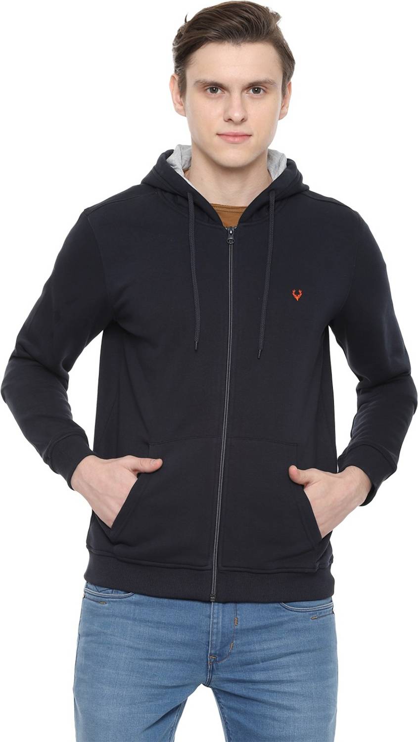 Allen Solly Full Sleeve Solid Men Sweatshirt