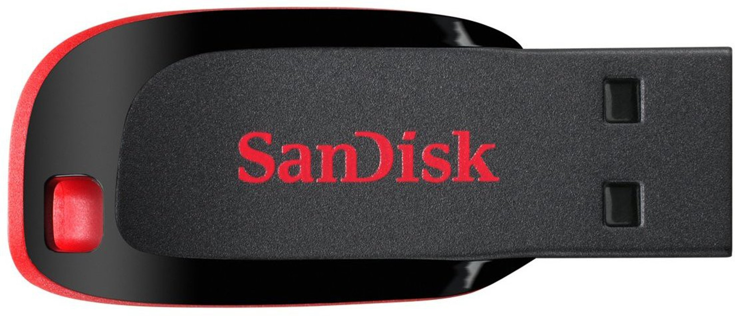 Image of SanDisk Cruzer Blade 64 GB Pen Drive Compatible with Laptop, Audio Player, Tablet, Desktop Computer, Television USB 2.0 Plastic Case