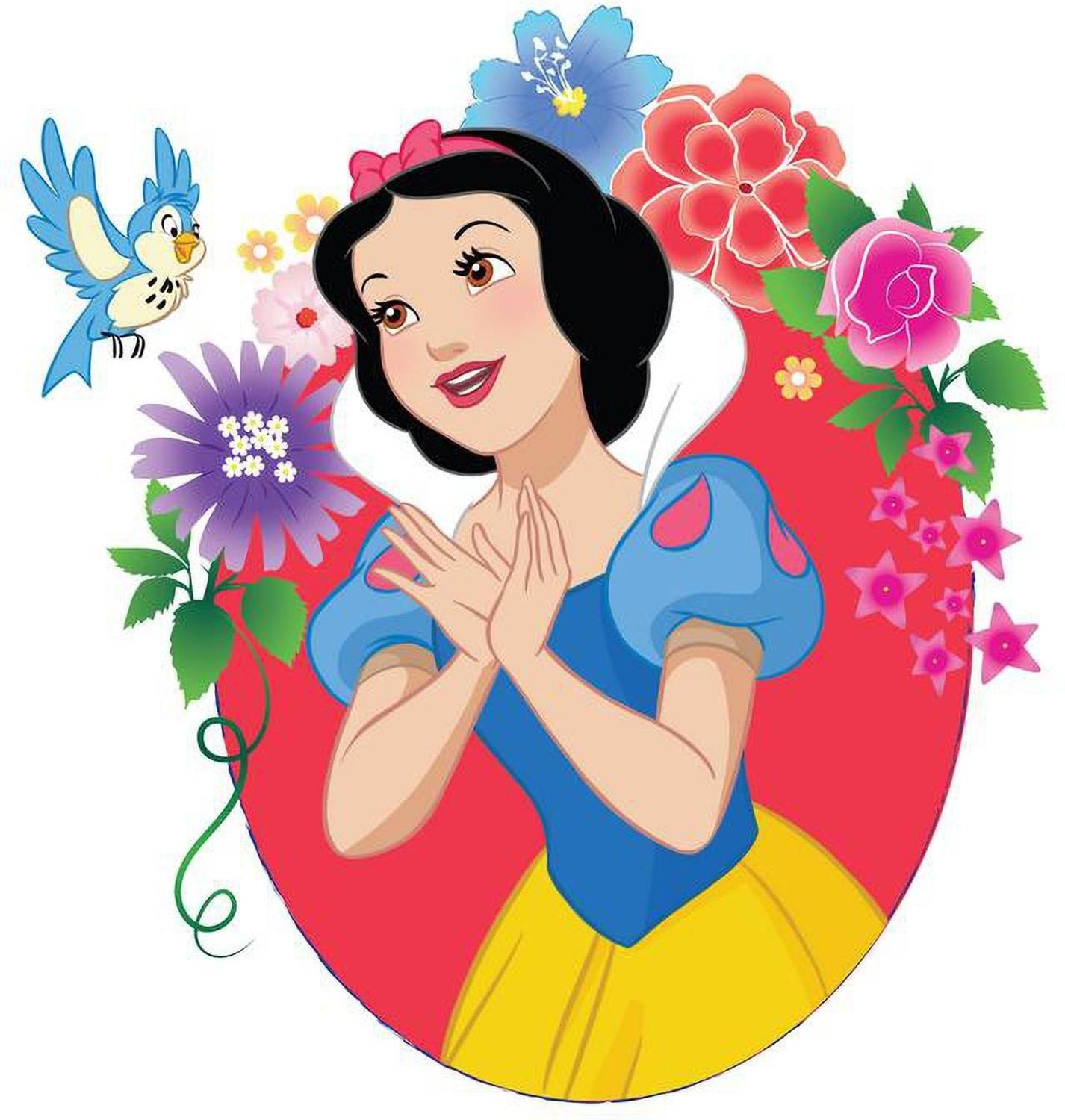 Asian Paints 43.54 cm Snow White and Birdie Vinyl Wall Sicker Self Adhesive Sticker