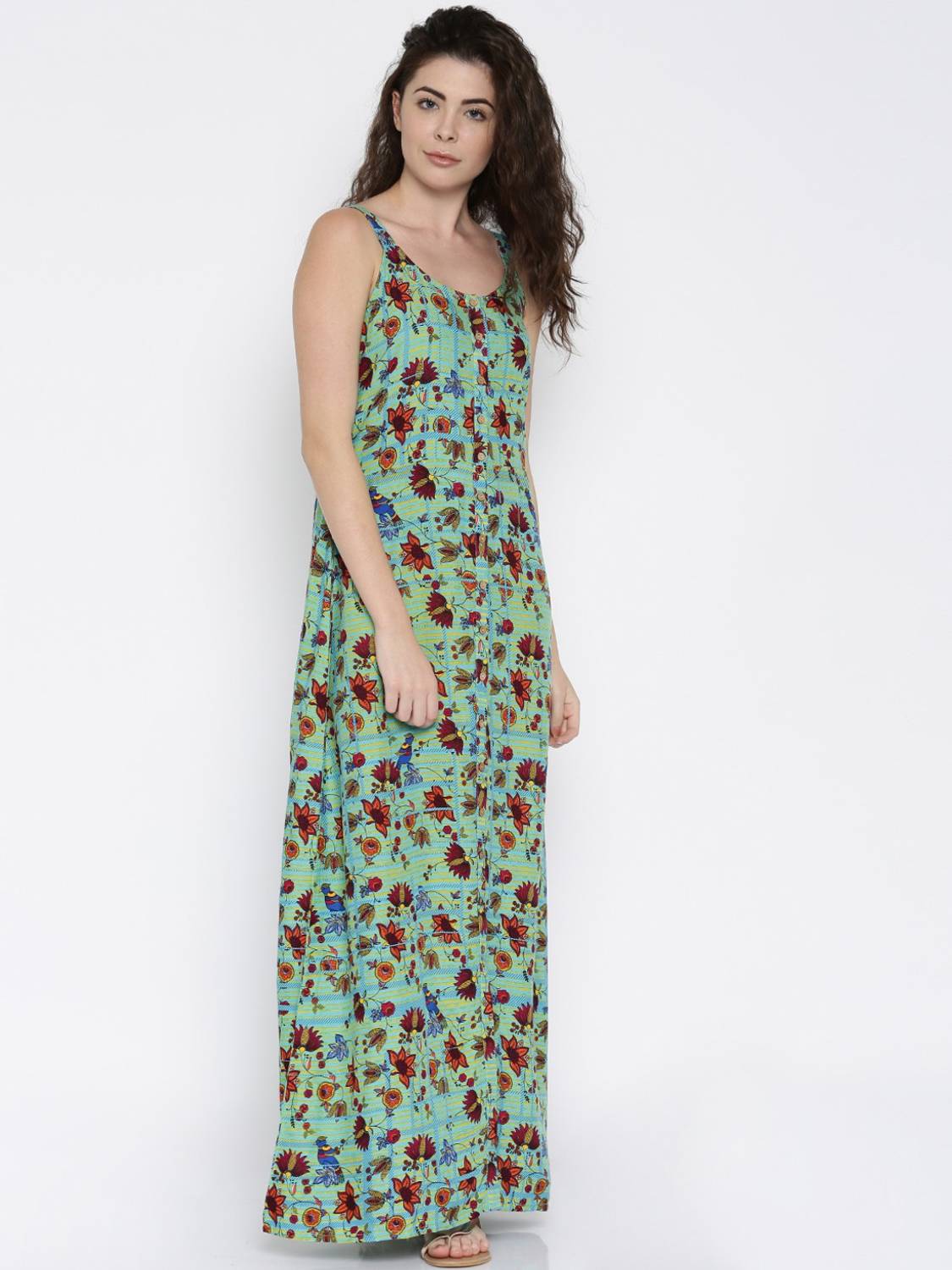 green emerald velvet dress Buy Indo Western Maxi Gown main image 1