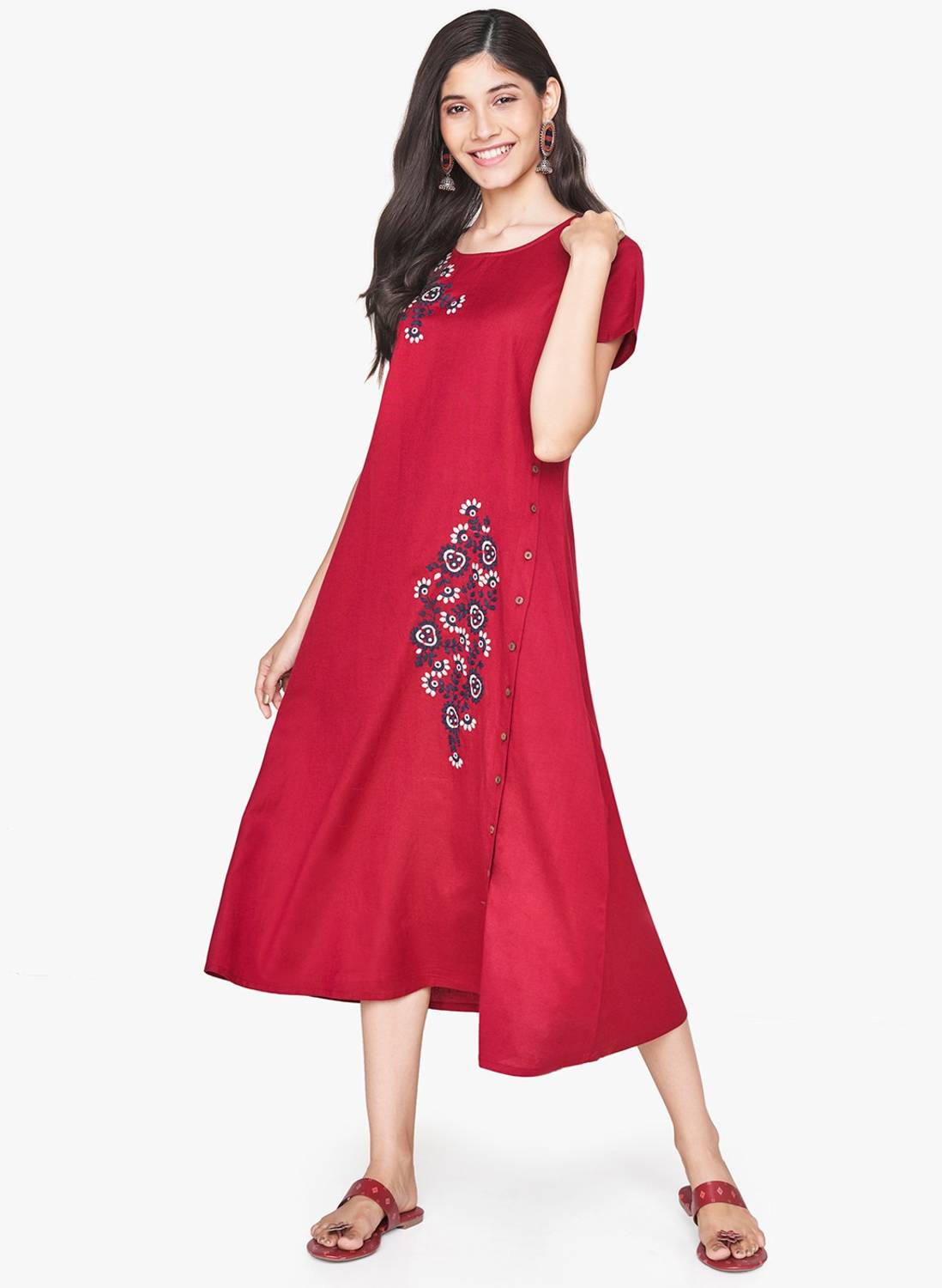open lace back dress Buy global desi Women's A-Line Maxi Dress  (AW19GU124MXRYPEACHXS_Peach_X-Small) at Amazon.in