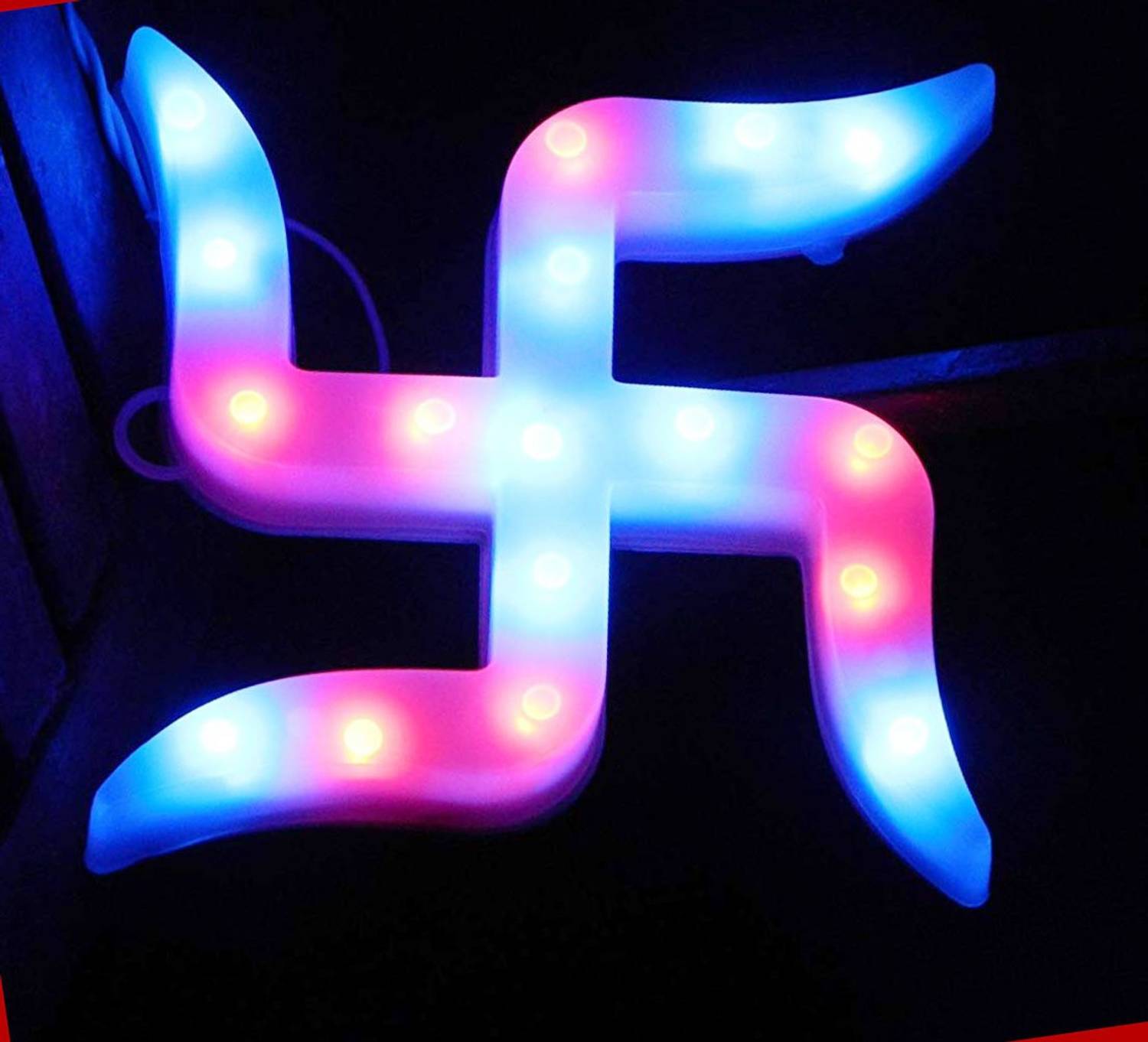 M2 LOOK 12 LEDs 0.2 m Multicolor Flickering Swastik Rice Lights (