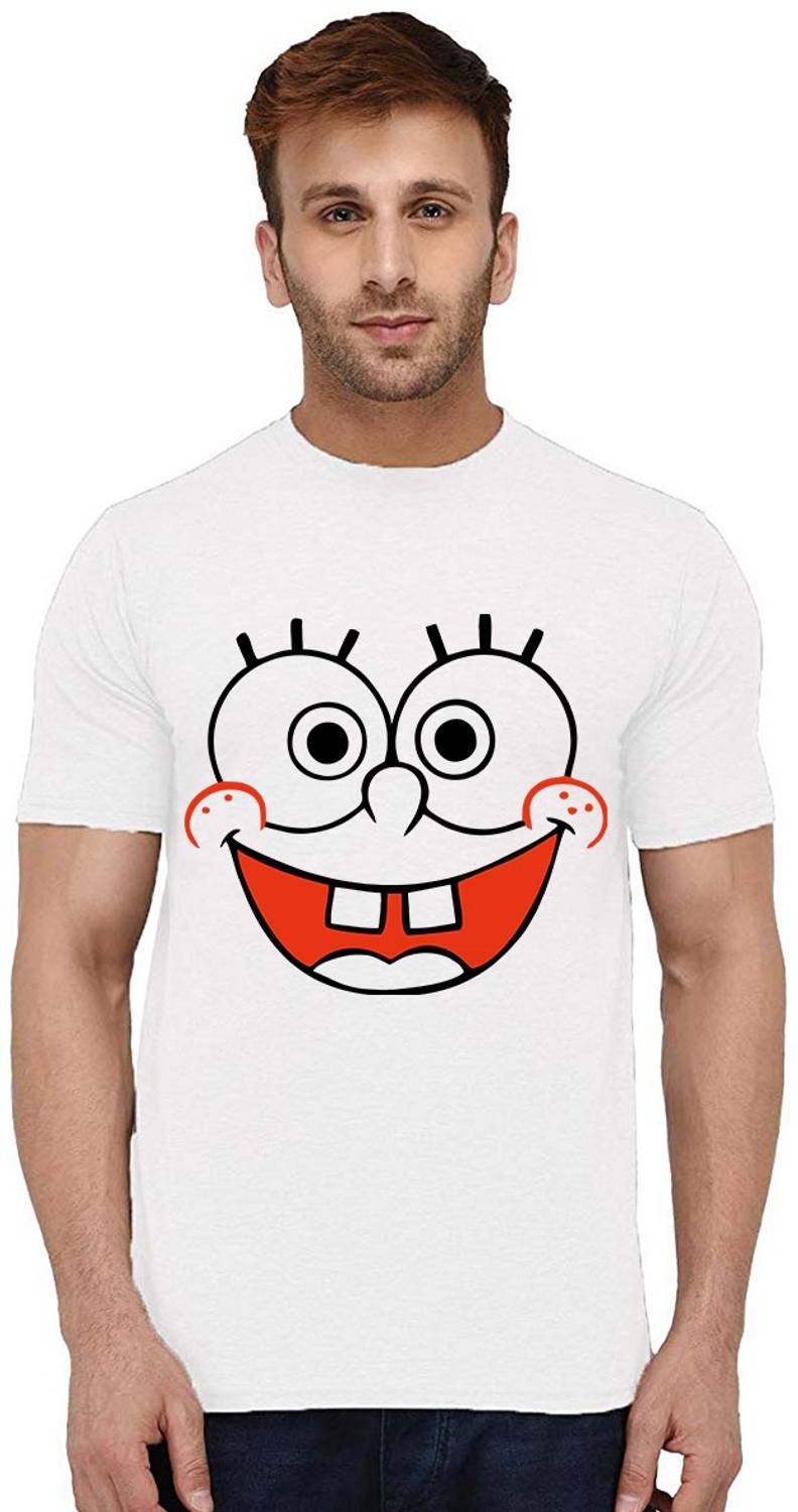 Aseria Printed Men Round Neck White T-Shirt