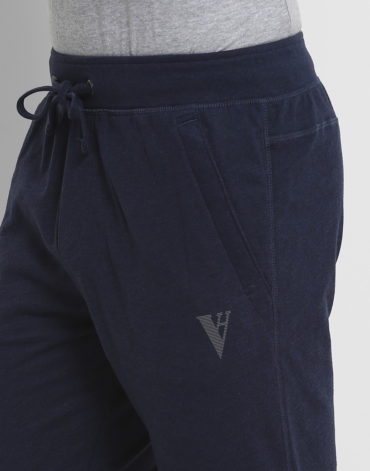 Image of VAN HEUSEN Solid Men Dark Blue Track Pants