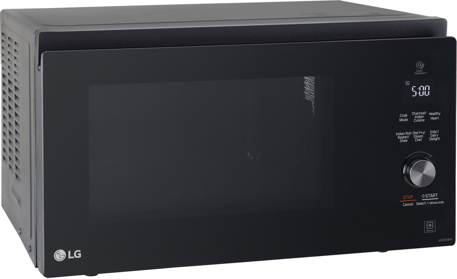 Image of LG 32 L Diet Fry and 360 Motorised Rotisserie for crispy and tasty bar-be-que recipes, Charcoal Convection Microwave Oven
