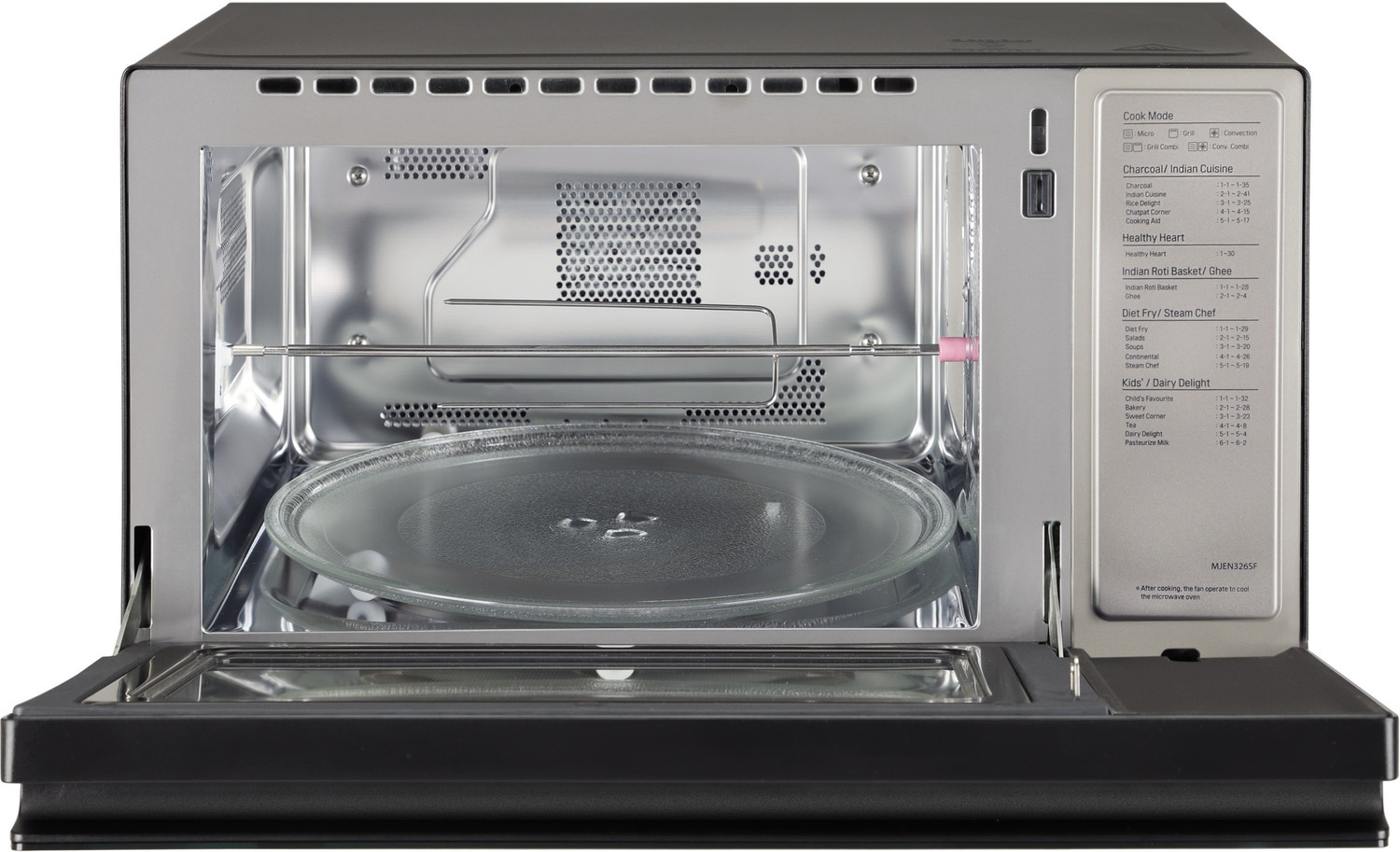 Image of LG 32 L Diet Fry and 360 Motorised Rotisserie for crispy and tasty bar-be-que recipes, Charcoal Convection Microwave Oven