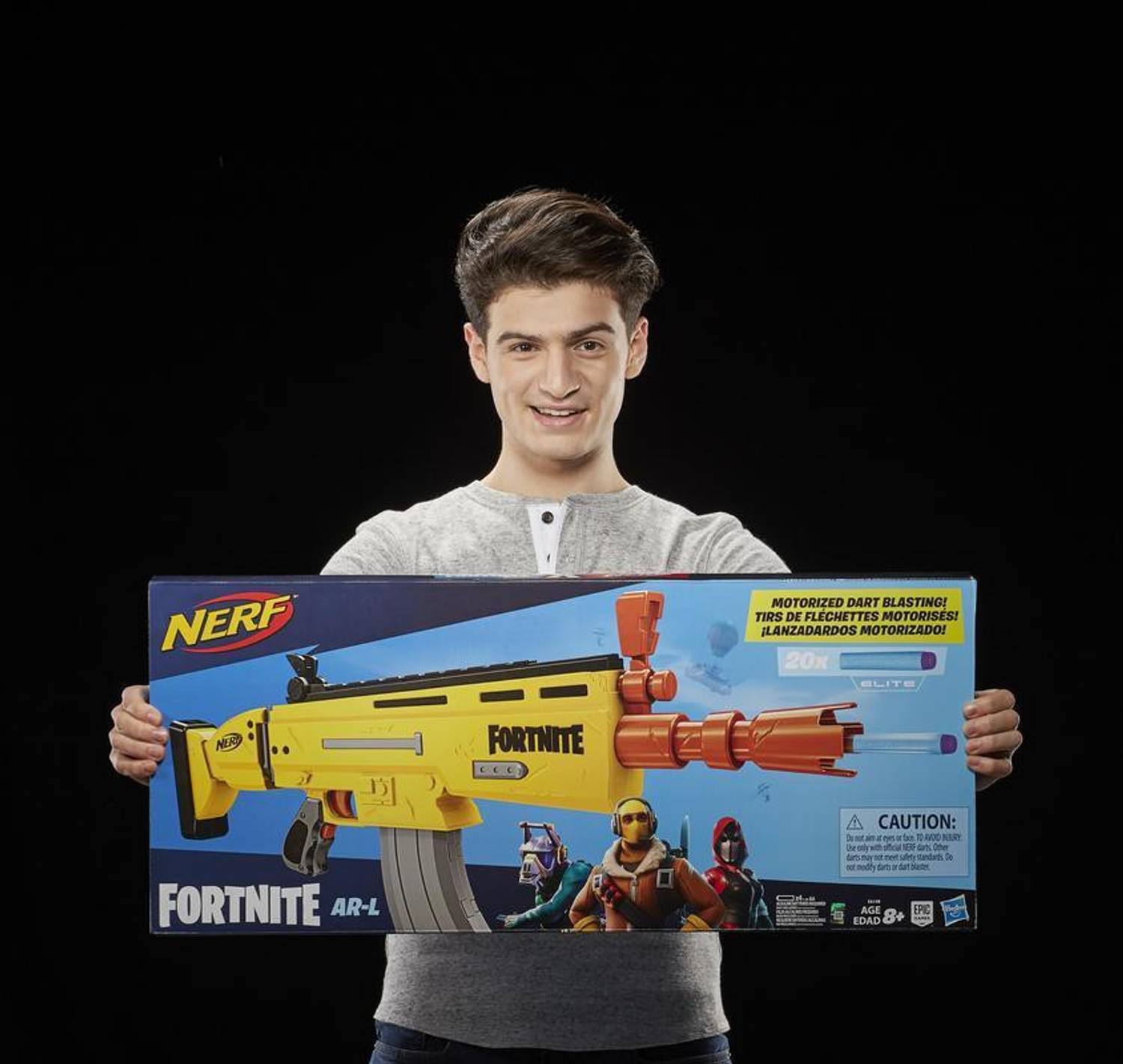 Nerf Fortnite AR-L Dart Blaster,Motorized Toy Blaster,Flip Up