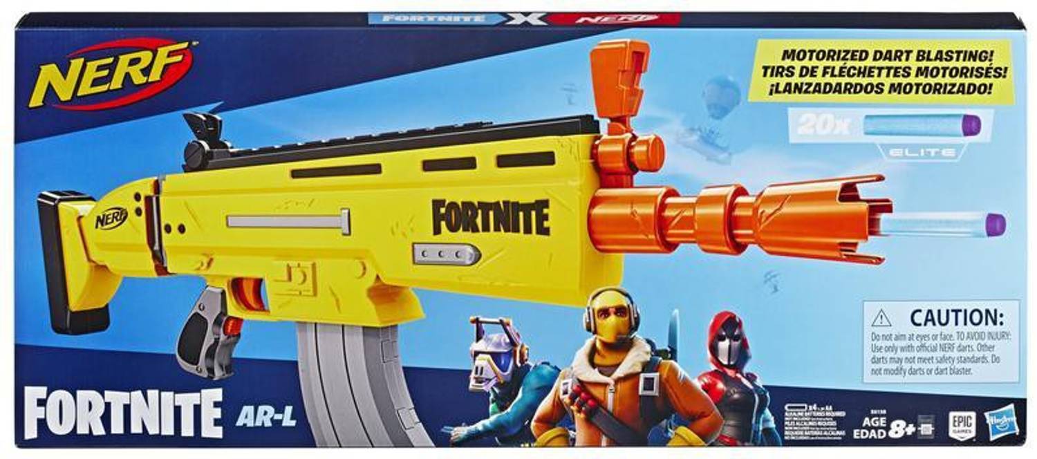 Nerf Fortnite AR-L Dart Blaster,Motorized Toy Blaster,Flip Up