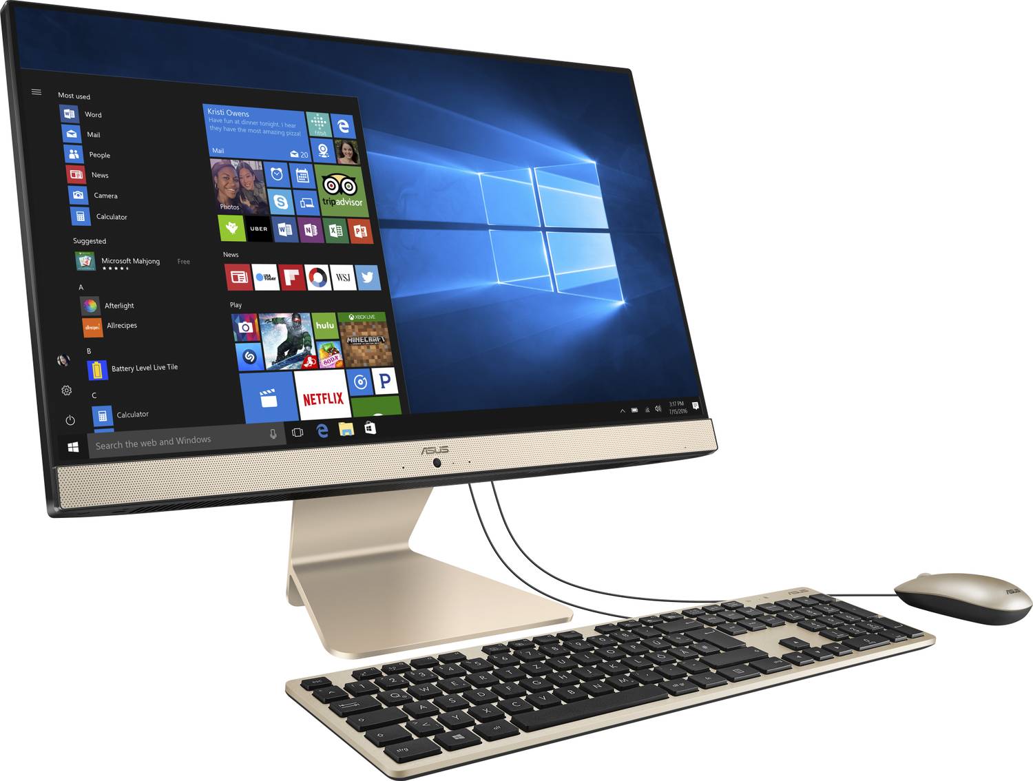 ASUS Vivo AiO Pentium Quad Core (4 GB DDR4/1 TB/Windows 10 Home/21.5 Inch Screen/V222GAK-BA179T)