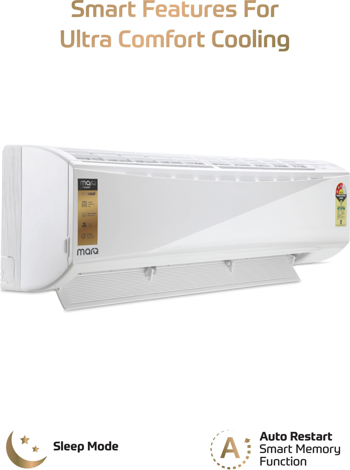 Image of MarQ by Flipkart 2019 Model 1.5 Ton 3 Star Split Fixed Speed AC