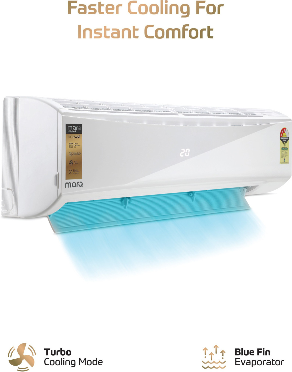 Image of MarQ by Flipkart 2019 Model 1.5 Ton 3 Star Split Fixed Speed AC