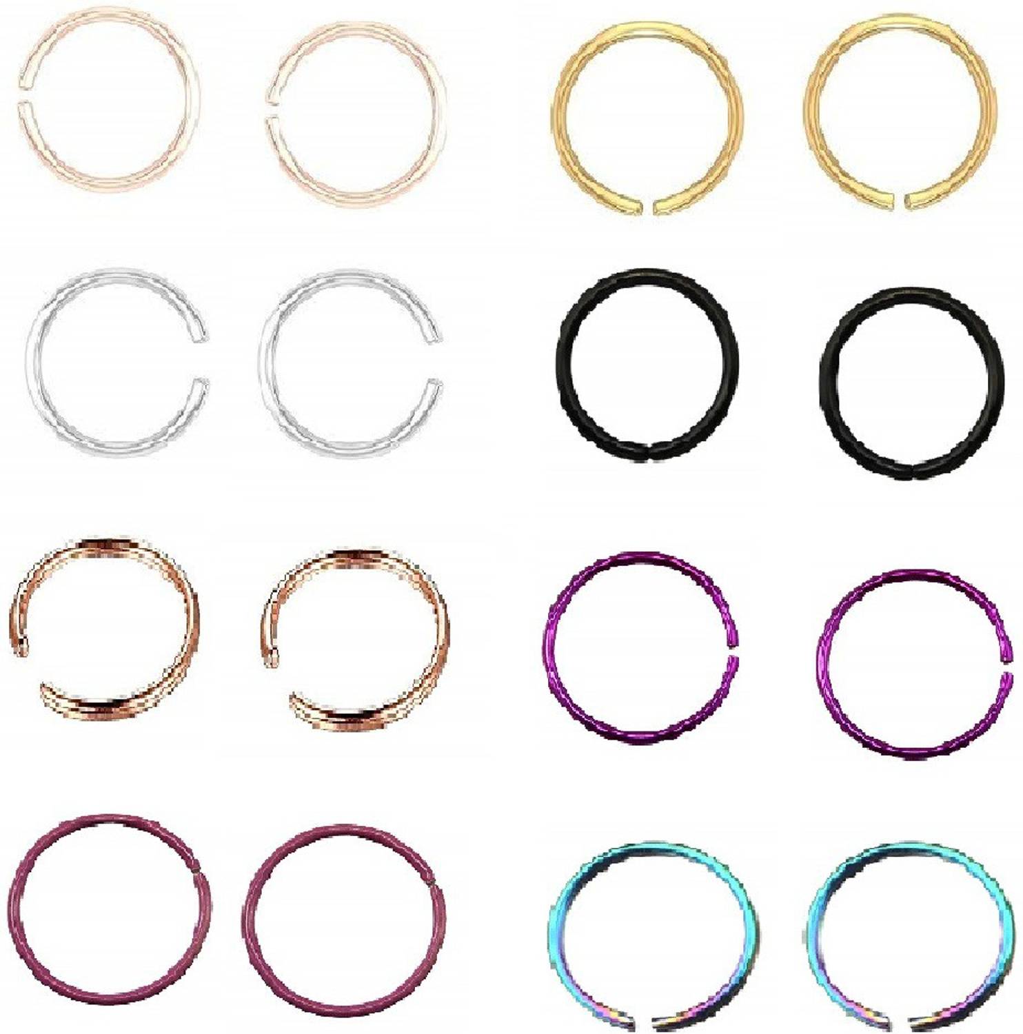 A1 Fashion Opal Silver Plated Metal Nose Ring