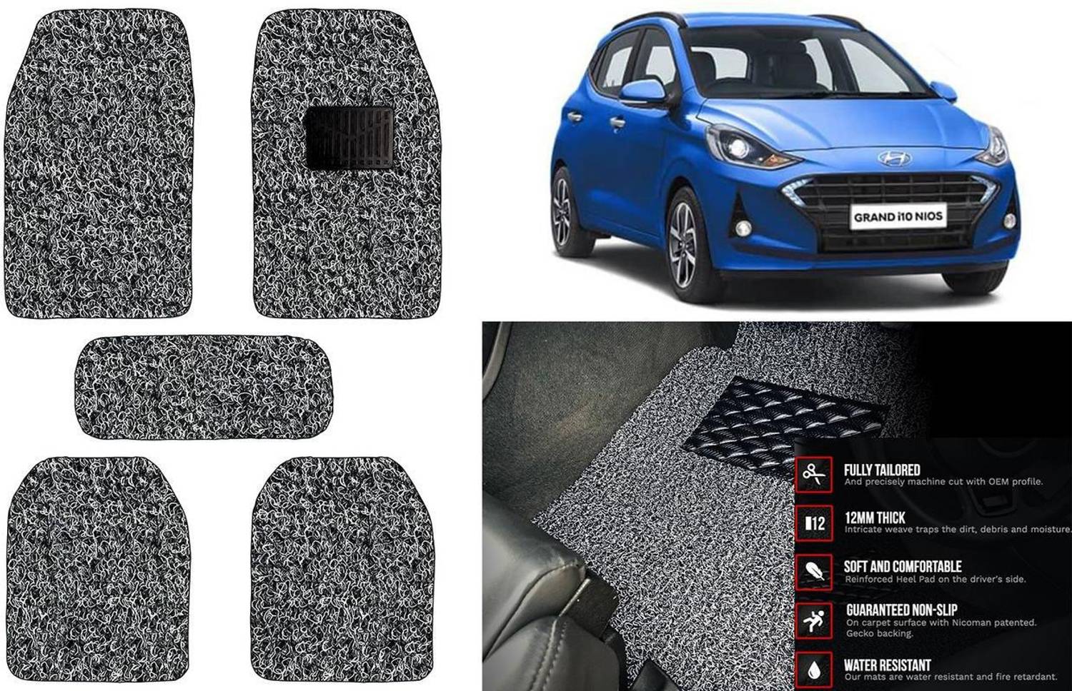 Auto Kite Plastic, PVC Standard Mat For  Hyundai Grand i10