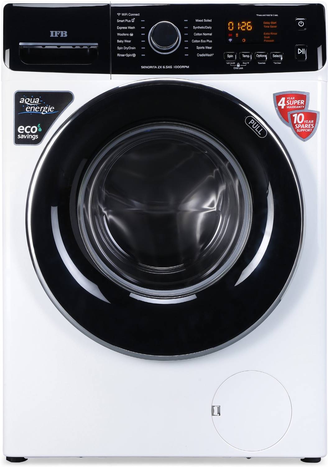 IFB 6.5 kg 5 Star & Voice Enabled, Dual-tone with IMD panel, Anti