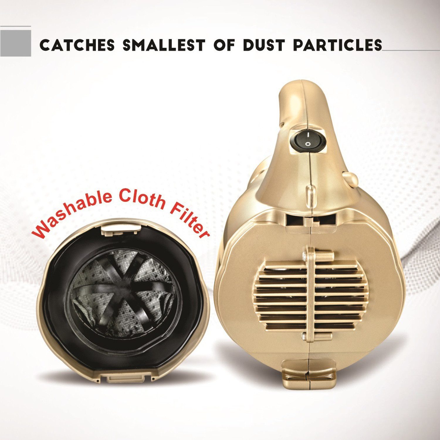 Image of Inalsa Clean Pro 800W Hand-held Vacuum Cleaner with Reusable Dust Bag