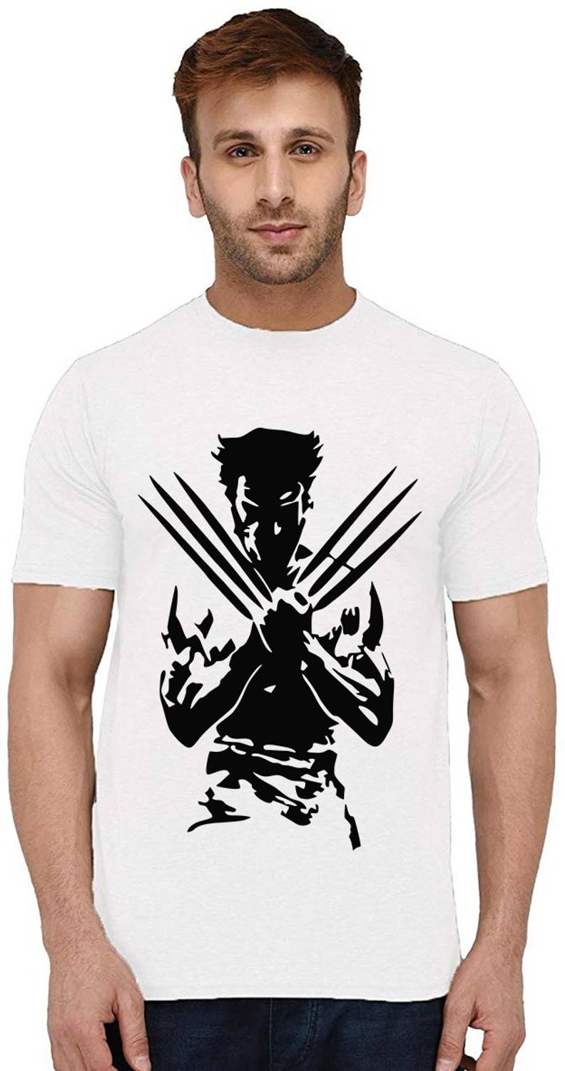 Aseria Printed Men Round Neck White T-Shirt