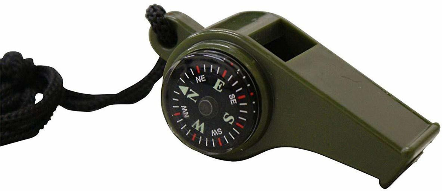 Image of ZIGLY Camping Hiking Emergency Survival Gear Whistle with Compass Pealess Whistle