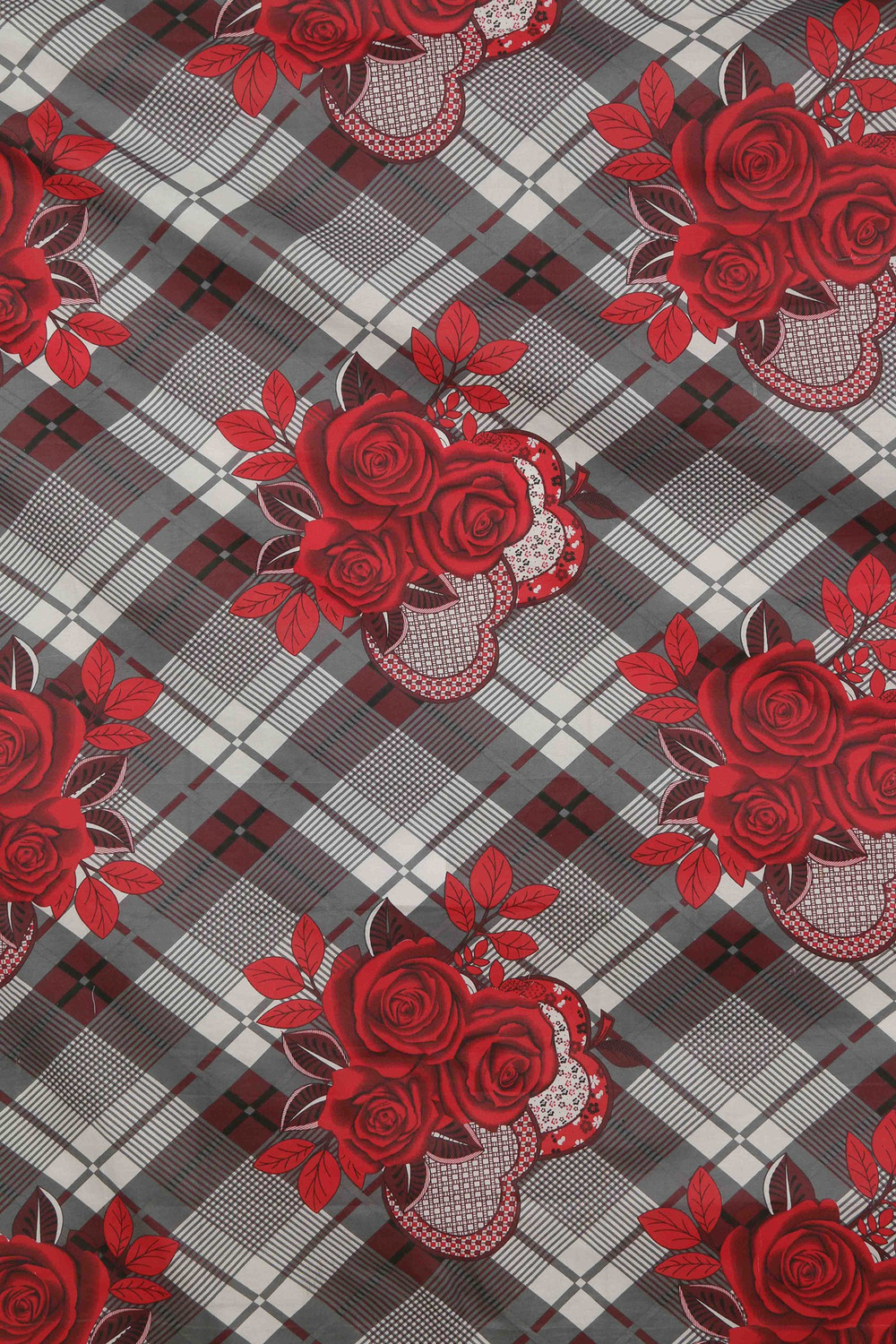 Image of Flipkart SmartBuy Polycotton Double Flat 104 TC Floral 1 Bedsheet with 2 Pillow Covers