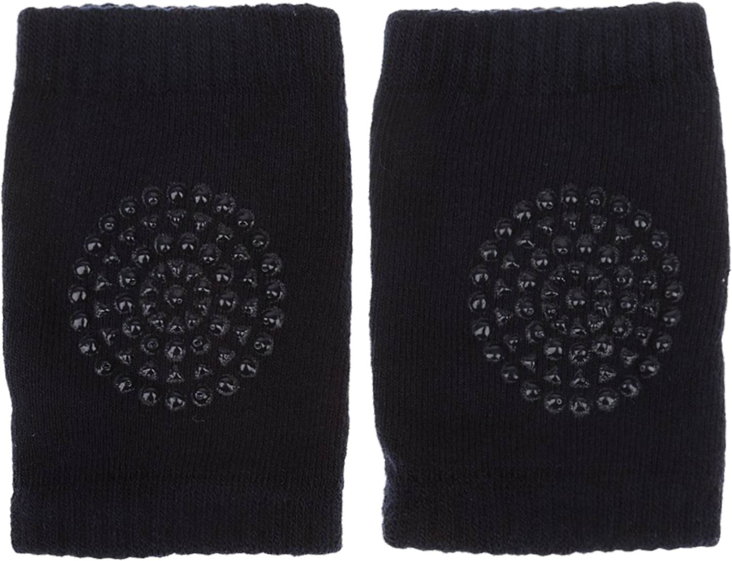 BABYMOON Crawling, Anti-Slip Padded Stretchable Elbow Safety Protector jet black Baby Knee Pads