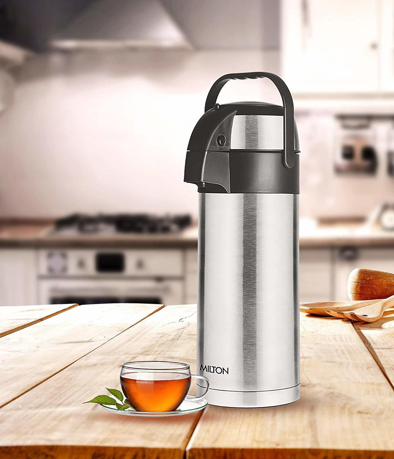 Image of MILTON 3.5 L Beverages Dispenser 3500 ml Steel Flask