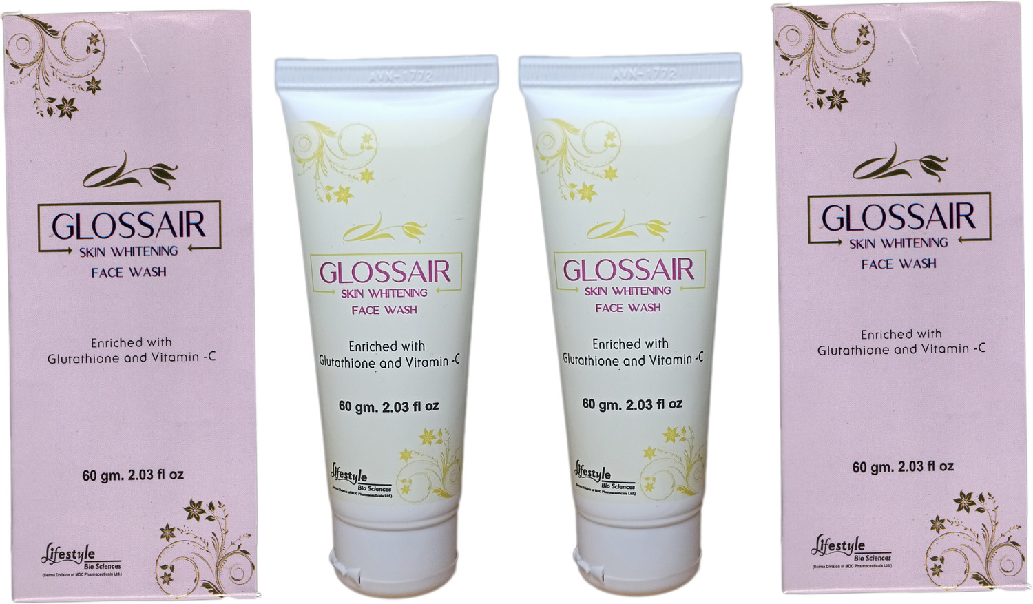 glossair SKIN WHITENING FACE WASH(60GM *2) Face Wash