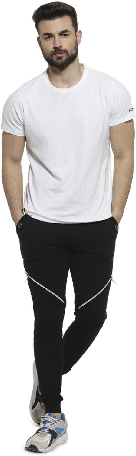 Image of CAHOOT Solid Men Black Track Pants