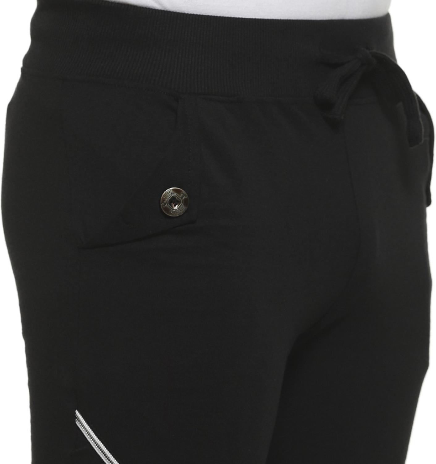 Image of CAHOOT Solid Men Black Track Pants
