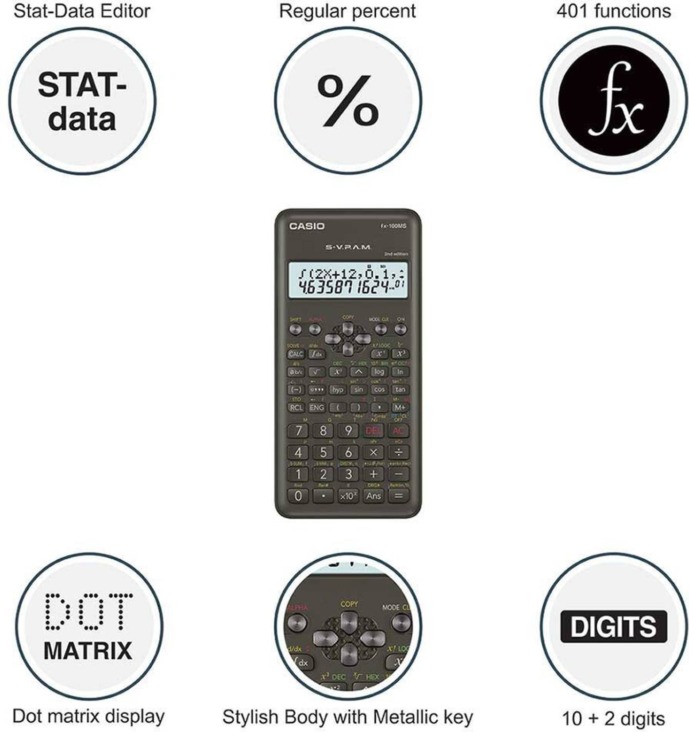 CASIO FX-350MS 2nd Edition Scientific Calculator - Image 2