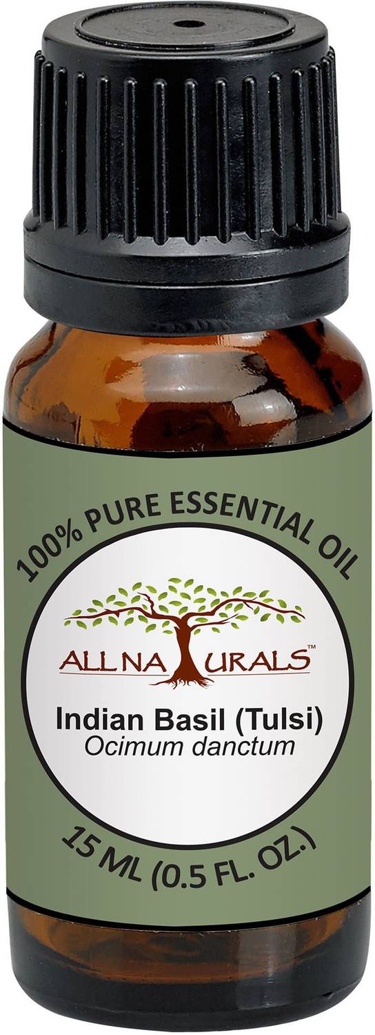 All Naturals Tulsi Essential Oil (Holy Basil) - 15ML for Spiritual Aroma, Disinfectant