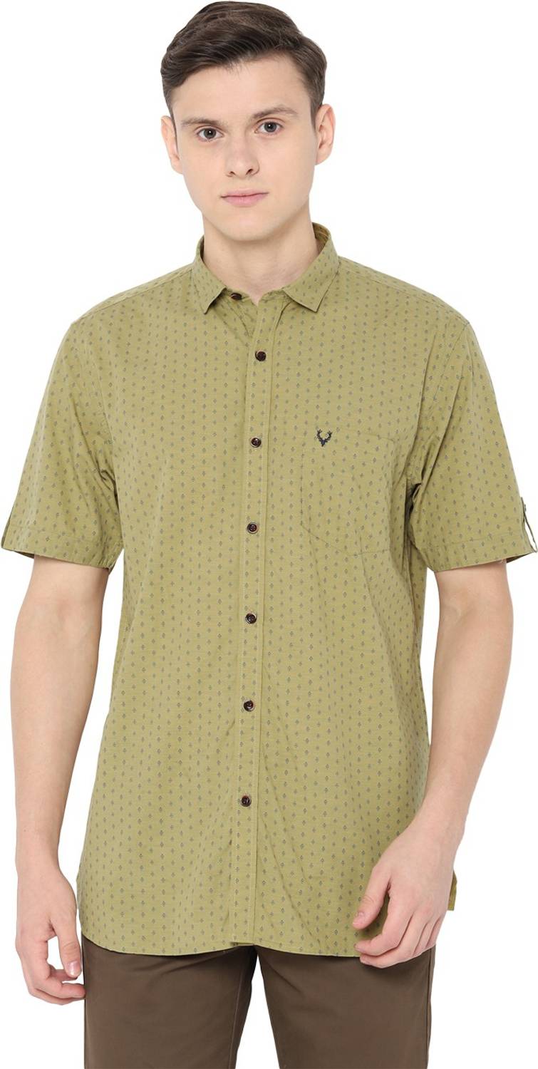 Allen Solly Men Printed Casual Green Shirt