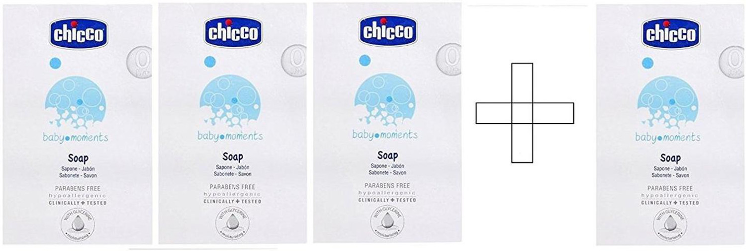 Image of Chicco Baby Moments Soap (125gmx4) (4 x 125 g)